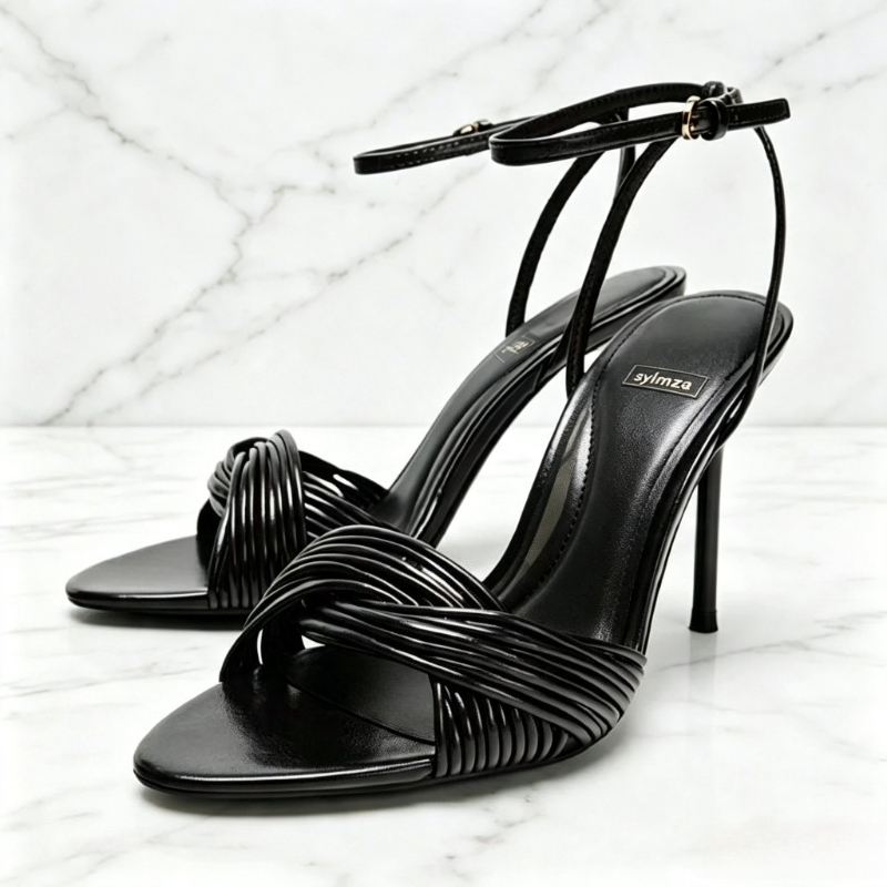 Women Shoes Branded - Fashion Crossover Front Straps Stiletto Sandals