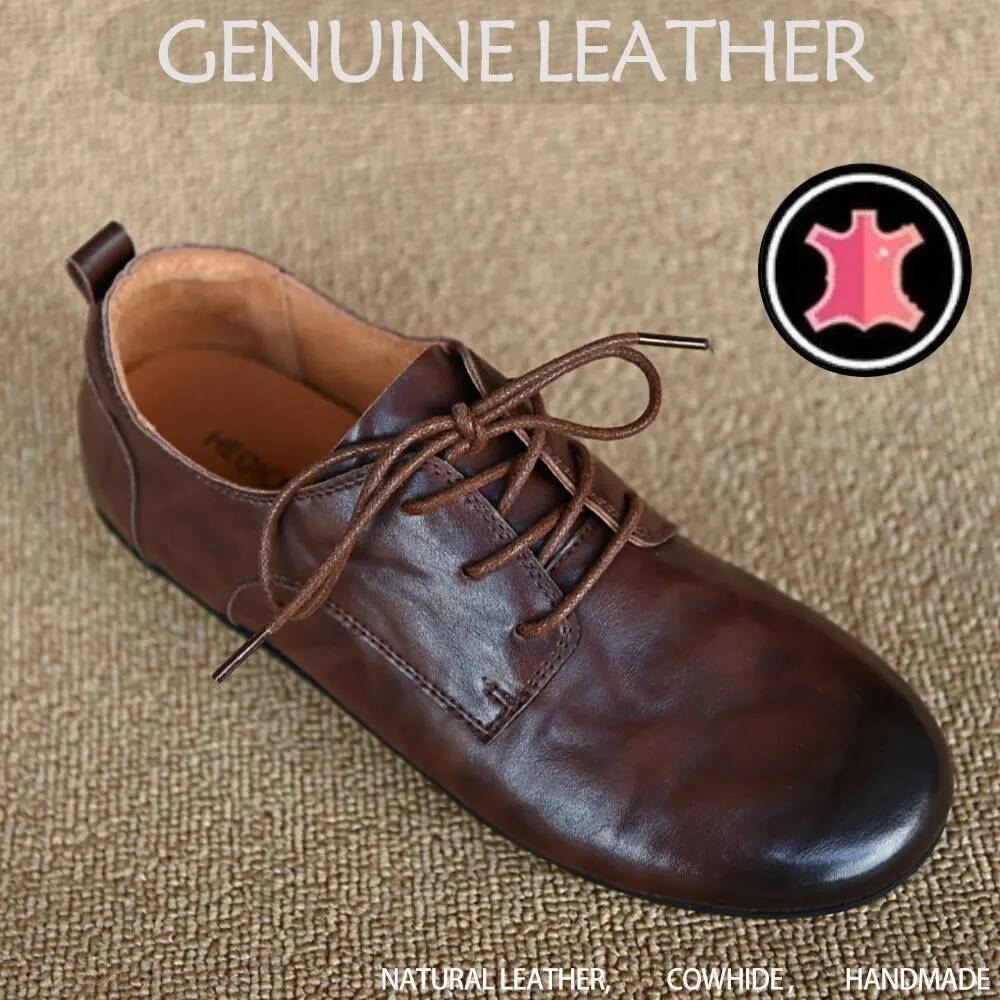 Oxford Lace Up Women - Women's cow leather lace-up flats oxfords