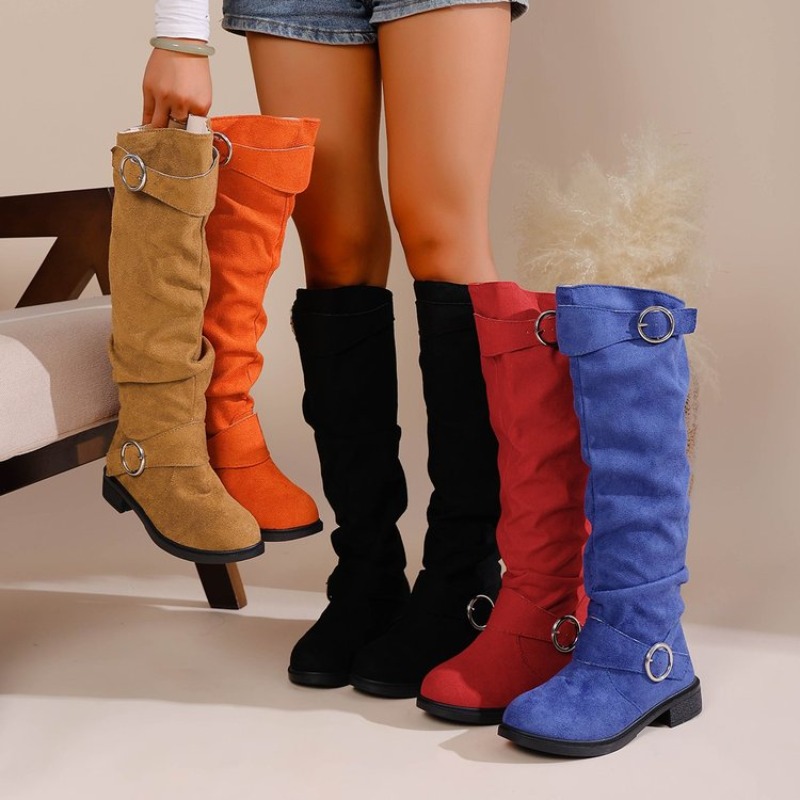 High Knee Heel Boots - Vintage Western Style Knee High Boots,