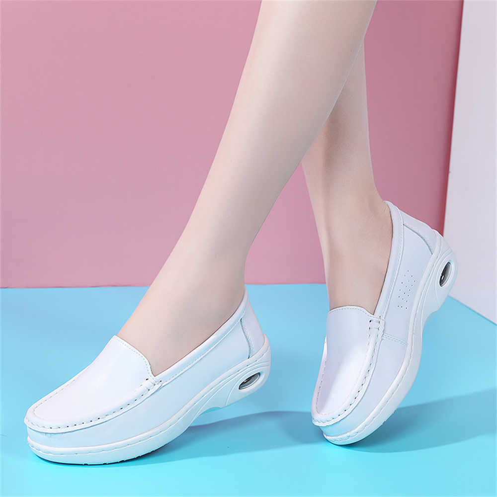 Oxford Lace Up Women - Chunky White Sole Heel Shoes Oxford