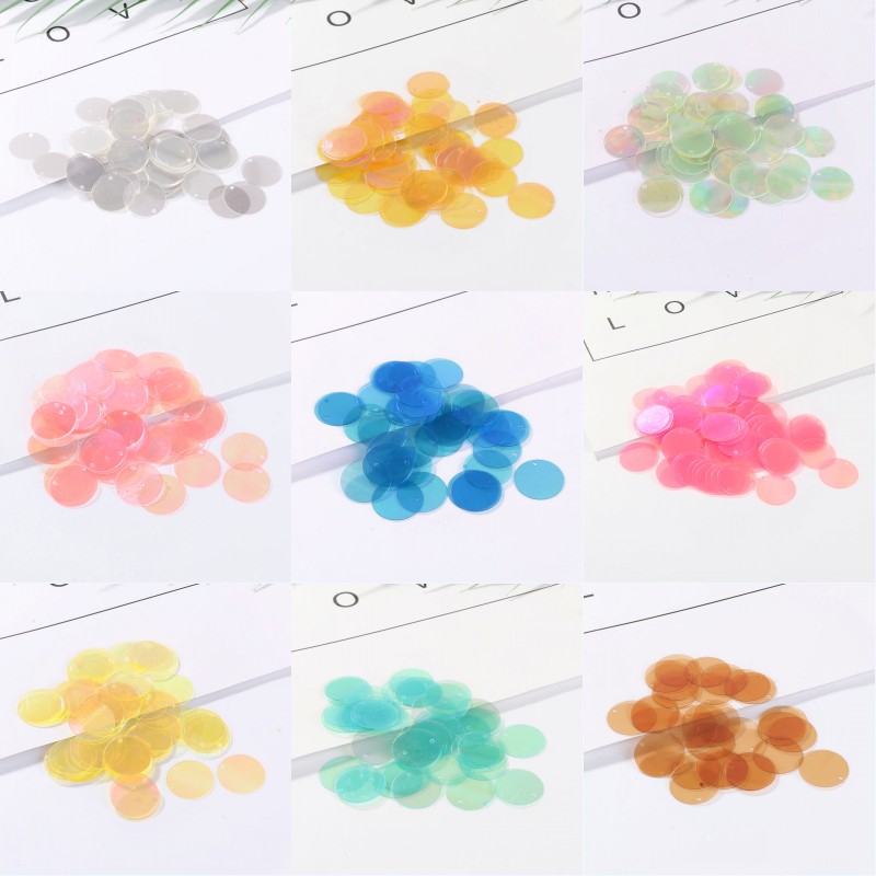 Women'S Shoes Ecco - 90Pcs/Lot Transparent Sequins 2cm Large Round