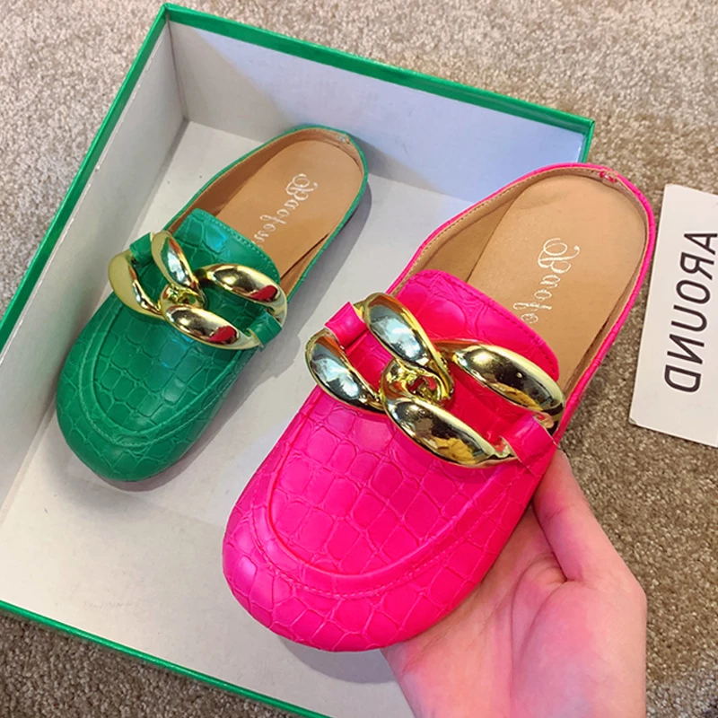 Gold Chain Sandal - Fashion Women Slippers Plus Size Gold