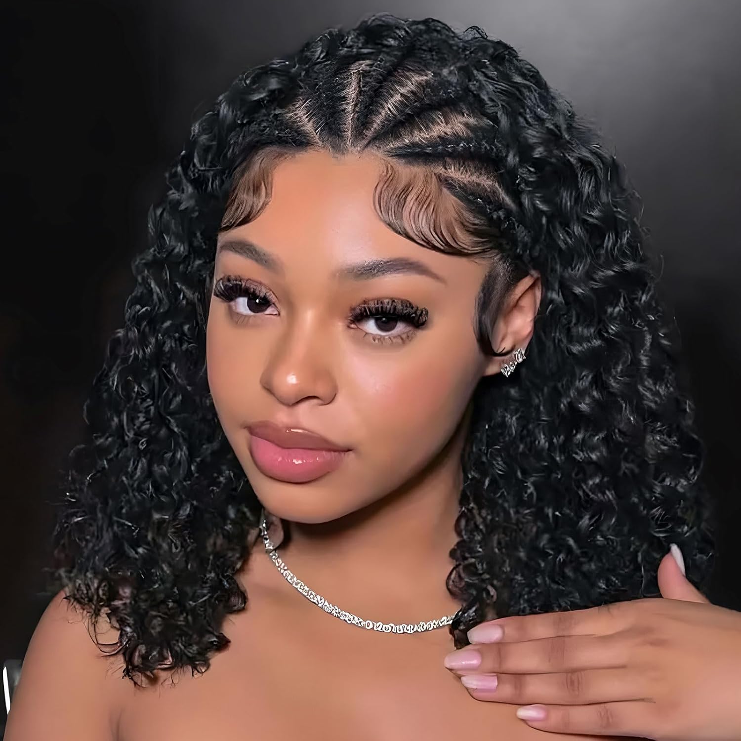 Women'S Shoes Bobs - Cornrow Braid Bob Wig Deep Curly