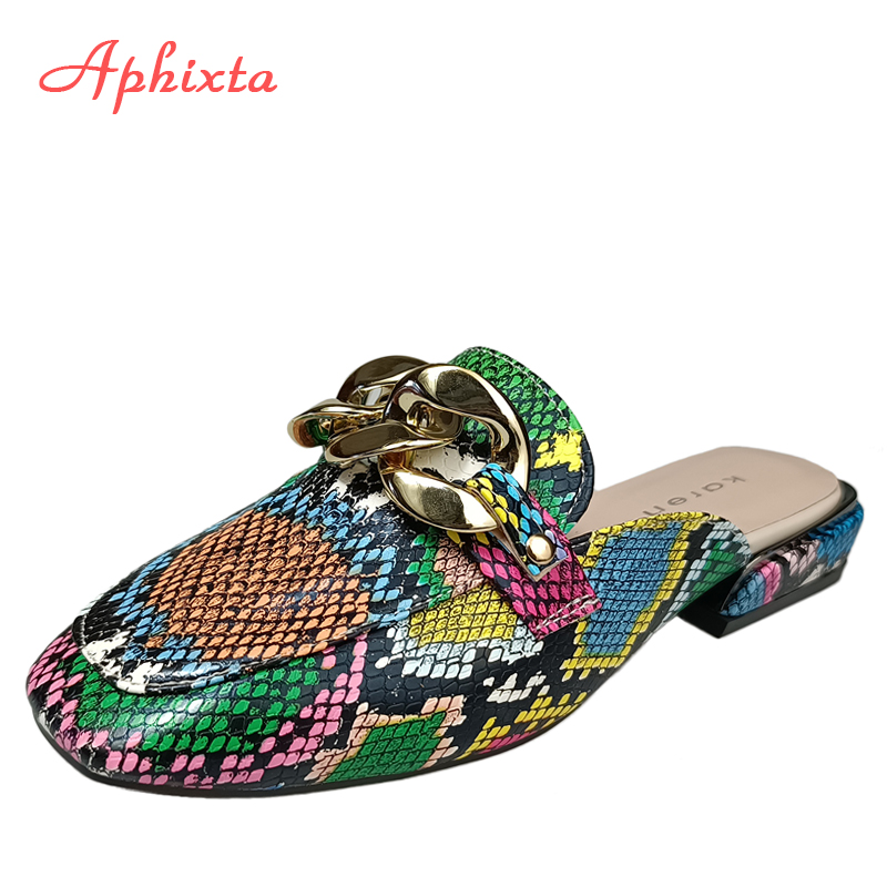 Gold Chain Sandal - Aphixta Summer New Chain Women Snake