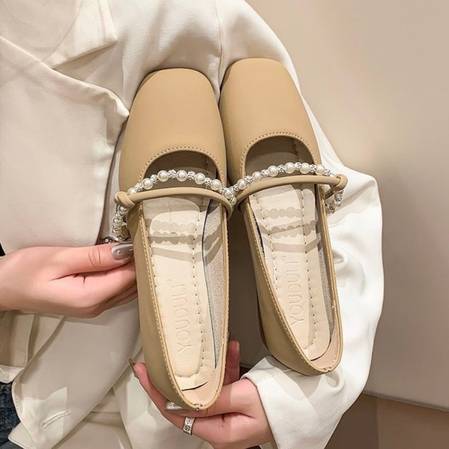 Women Shoes Elegant - New Elegant French Flat Shoes Pearl
