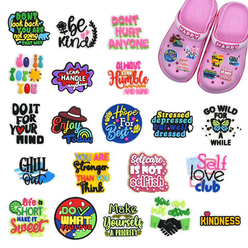 1/20Pcs Motivational Positive  - Women Shoes Kinds ulasan dan harga