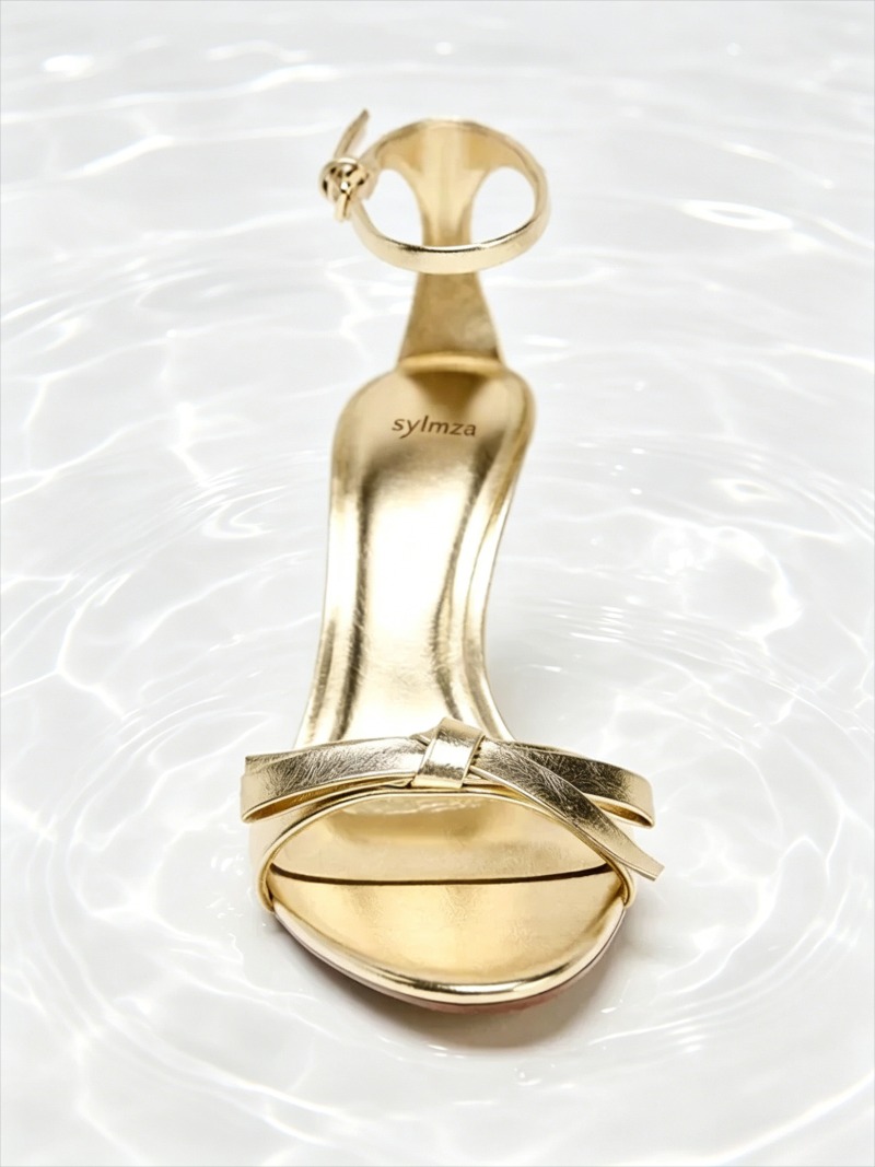 Elegant Golden Bow Brand High  - Women Shoes Branded ulasan dan harga