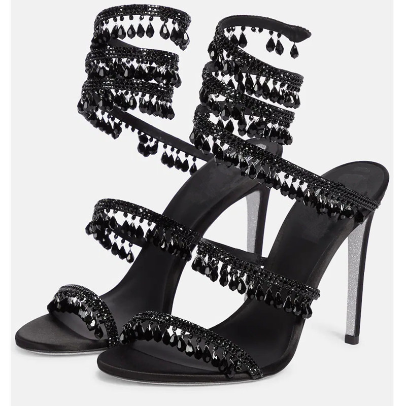 Sexy Green Crystal Fringe Stil - Women'S Shoes Peep Toe ulasan dan harga