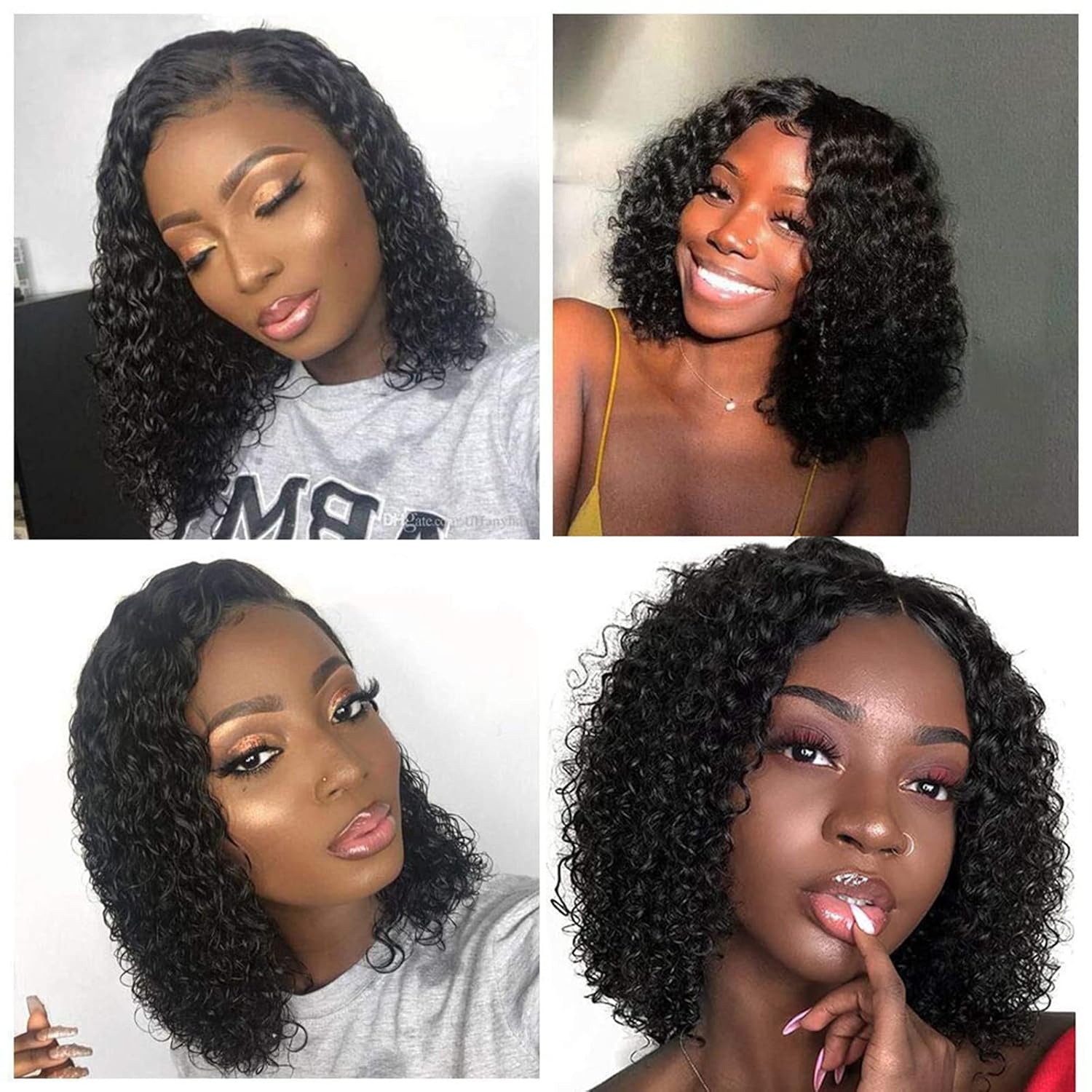 14inch Water Wave Bob Wig Huma - Women'S Shoes Bobs ulasan dan harga