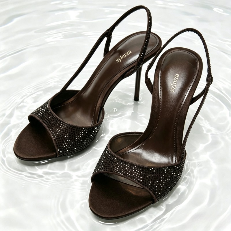 Fashion Crystal Detail Slingba - Women Shoes Branded ulasan dan harga