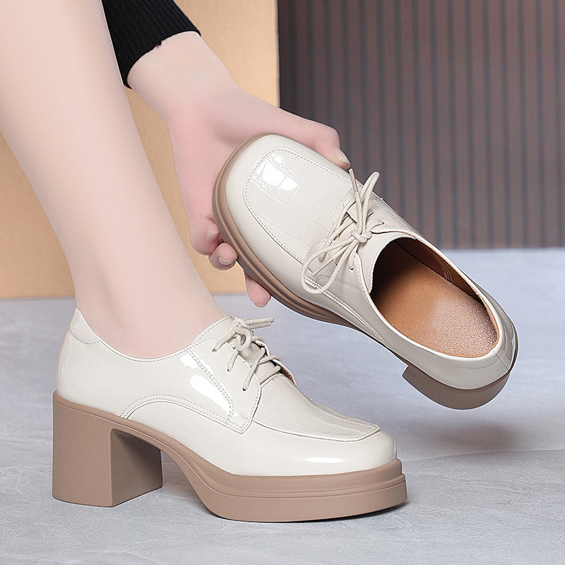 6.5cm Elegant Comfortable Deep - Oxford Lace Up Women ulasan dan harga