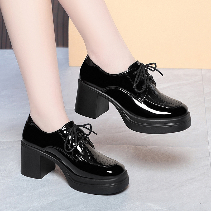 6.5cm Elegant Comfortable Deep - Oxford Lace Up Women ulasan dan harga