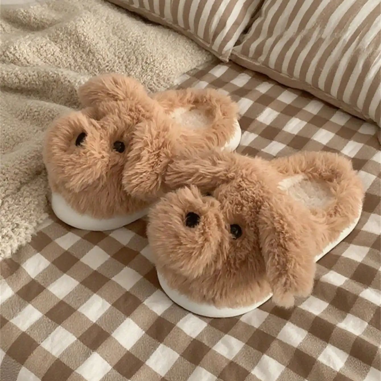 Women House Fur Slippers Casua - Women'S Shoes For Fall ulasan dan harga