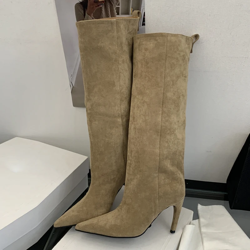 Street Punk Winter Vintage Poi - High Knee Heel Boots ulasan dan harga