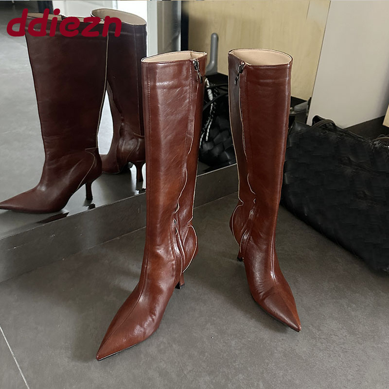 Fashion Pointed Toe Ladies Kne - Women'S Shoes For Fall ulasan dan harga