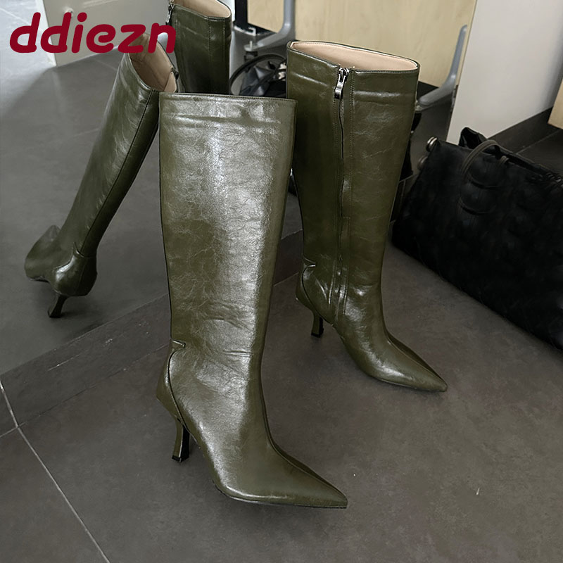 Fashion Pointed Toe Ladies Kne - Women'S Shoes For Fall ulasan dan harga
