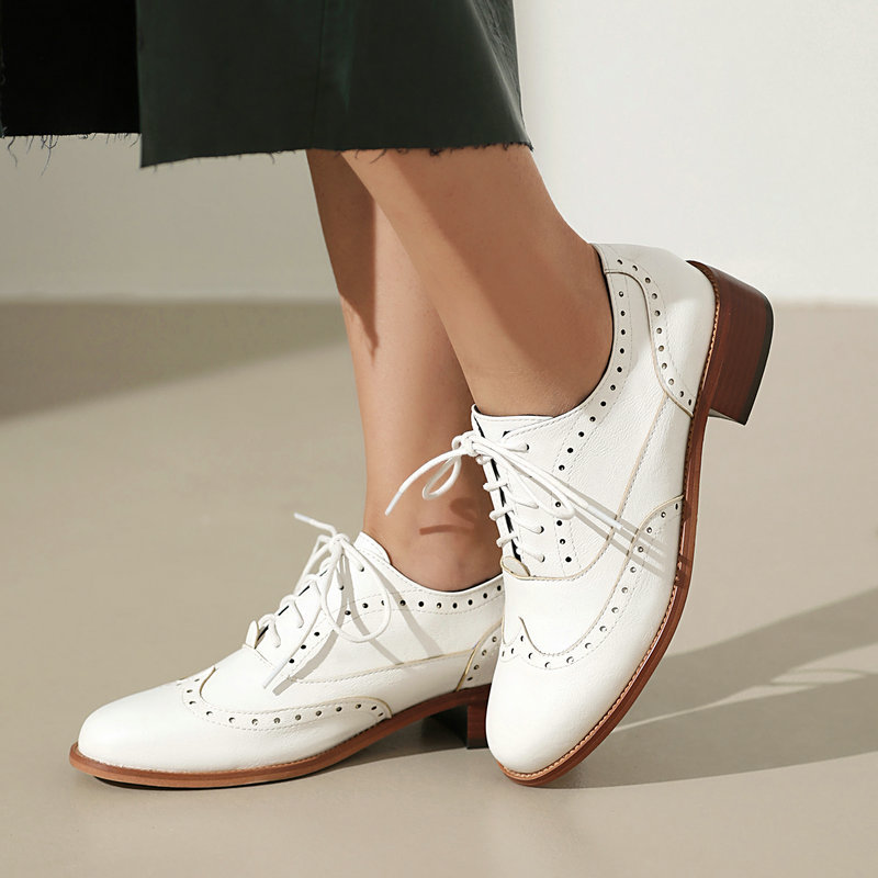 Brogue Oxford Shoes Women Lace - Oxford Lace Up Women ulasan dan harga