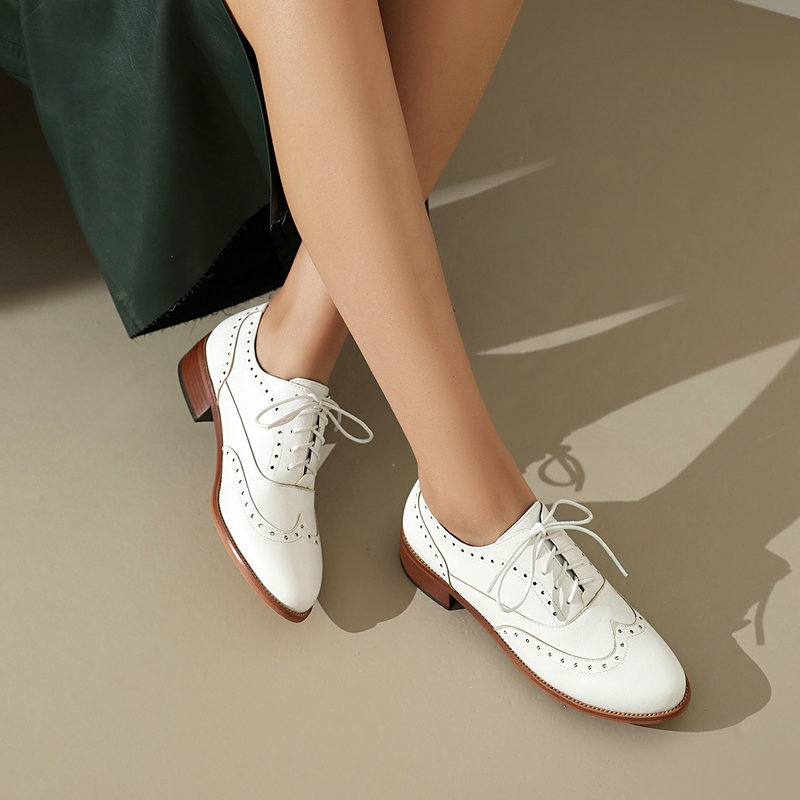 Brogue Oxford Shoes Women Lace - Oxford Lace Up Women ulasan dan harga