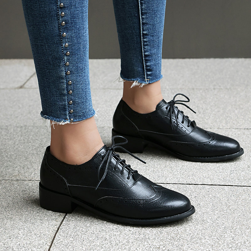 Brogue Oxford Shoes Women Lace - Oxford Lace Up Women ulasan dan harga