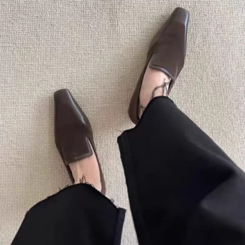 Retro Square Toe Deep Mouth Sl - Slingback Pumps Women ulasan dan harga