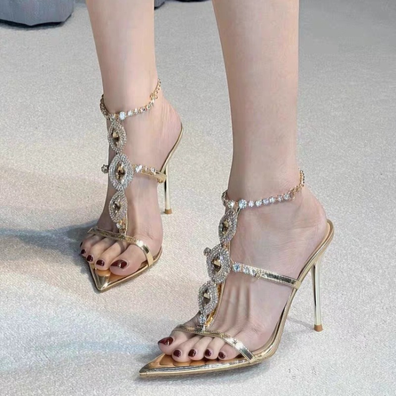Women's Sandals Luxury Gold Ge - Gold Chain Sandal ulasan dan harga