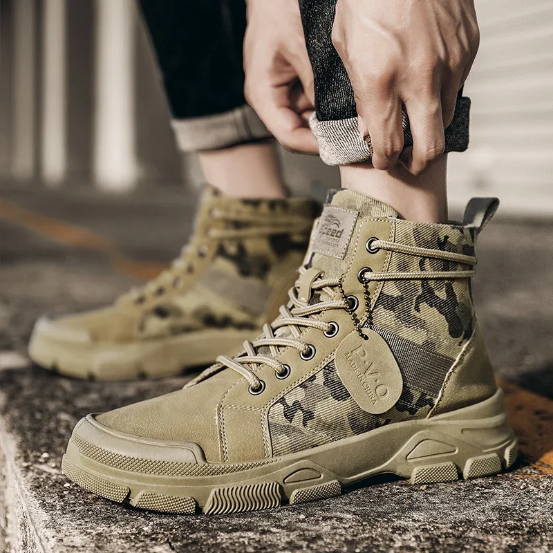 High-Top Boots for Men Autumn  - Suede Ankle Boot ulasan dan harga
