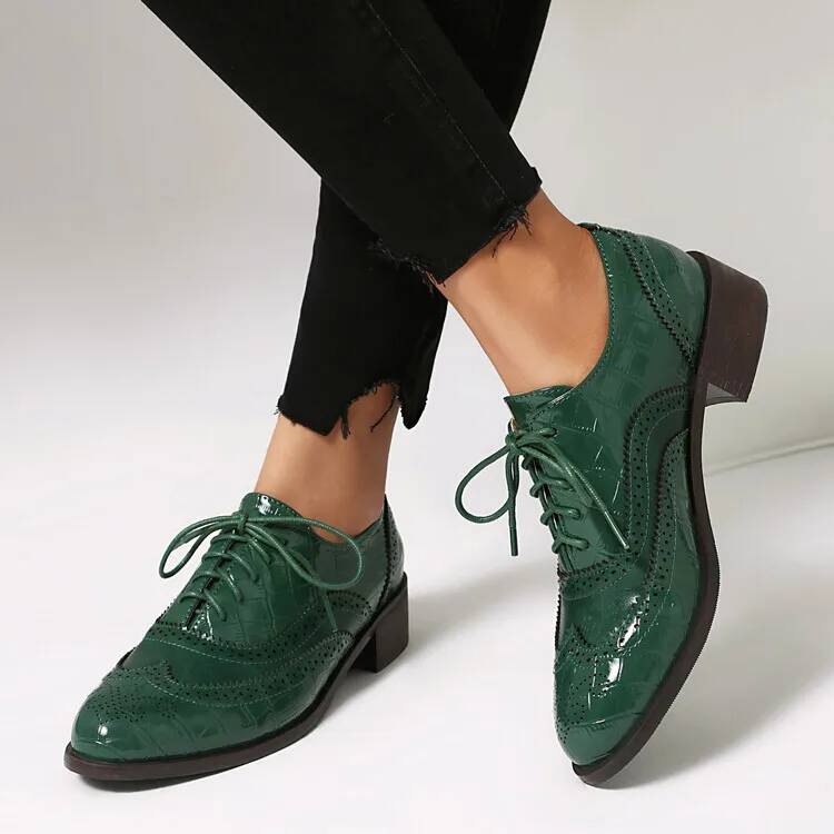 Lace Up Low Heels Women's Sing - Oxford Lace Up Women ulasan dan harga