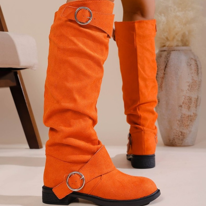 Vintage Western Style Knee Hig - High Knee Heel Boots ulasan dan harga