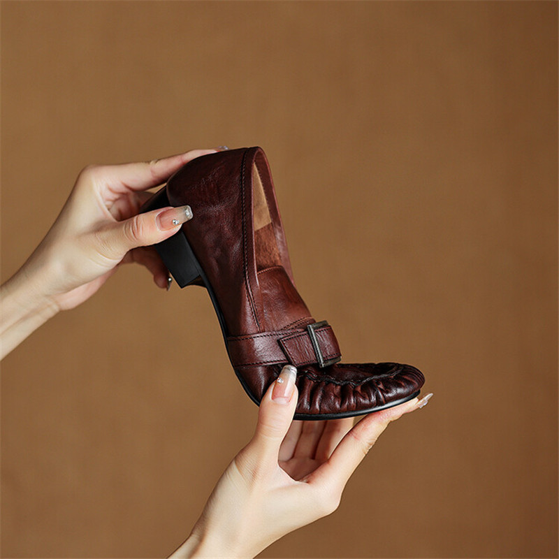 New Autumn Genuine Leather Wom - Slingback Pumps Women ulasan dan harga
