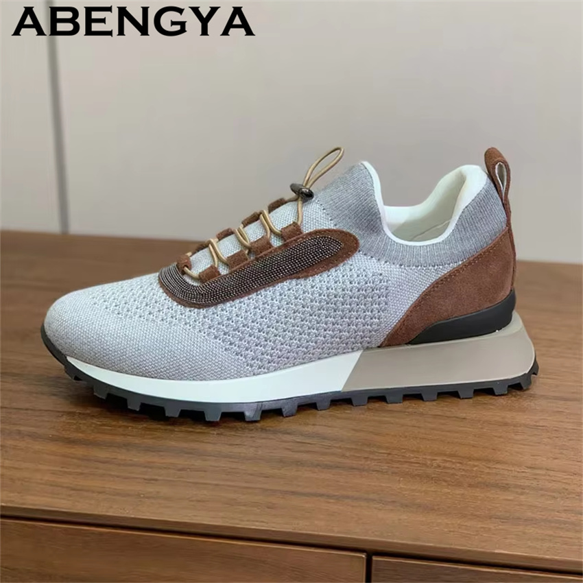 Women's New Knitted Lace Up Ca - Oxford Lace Up Women ulasan dan harga