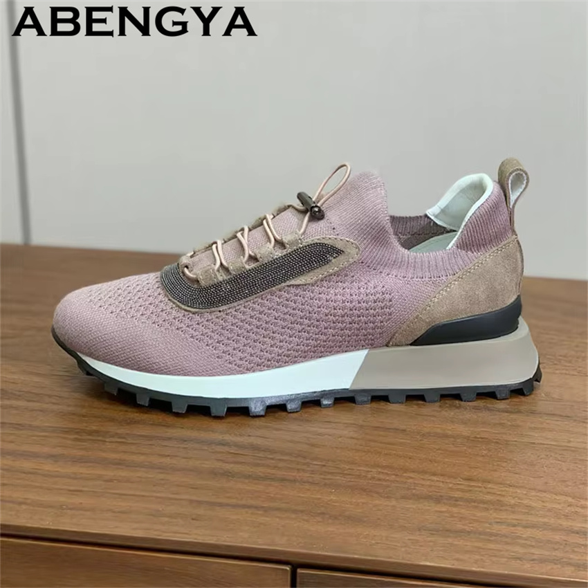 Women's New Knitted Lace Up Ca - Oxford Lace Up Women ulasan dan harga