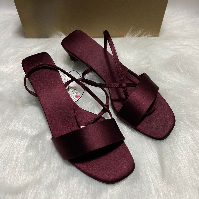 Luxury Satin Ankle Strap Low H - Women Shoes Branded ulasan dan harga