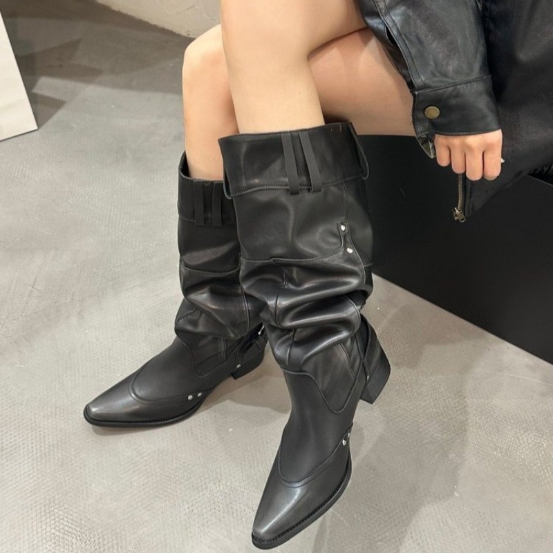 Wrapped Single Boots for Women - High Knee Heel Boots ulasan dan harga