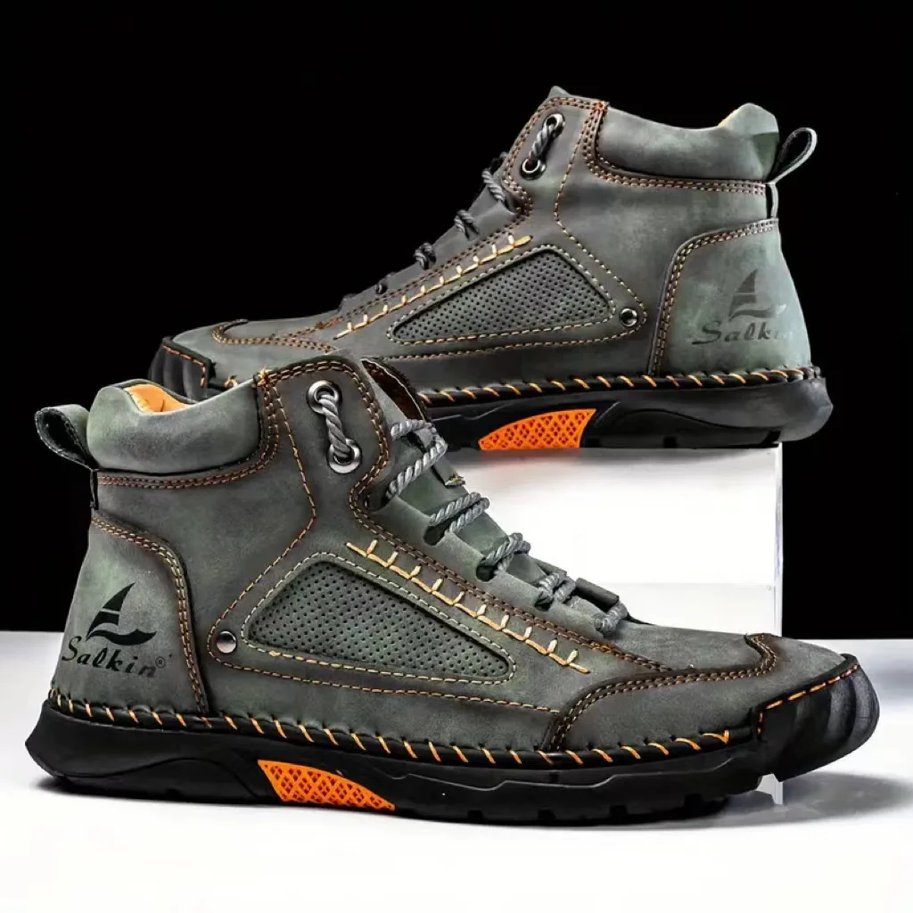 Men's Hand-stitched Boots Plus - Suede Ankle Boot ulasan dan harga