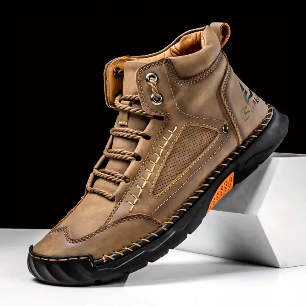 Men's Hand-stitched Boots Plus - Suede Ankle Boot ulasan dan harga