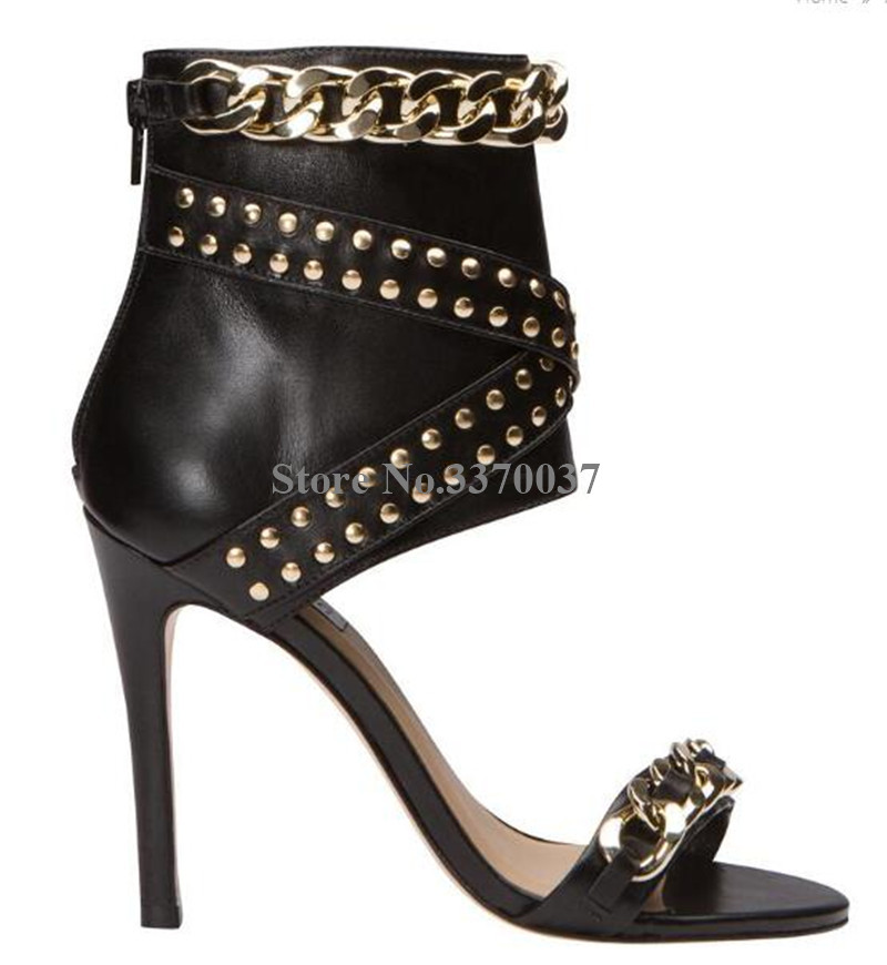 Western Fashion Women Open Toe - Gold Chain Sandal ulasan dan harga