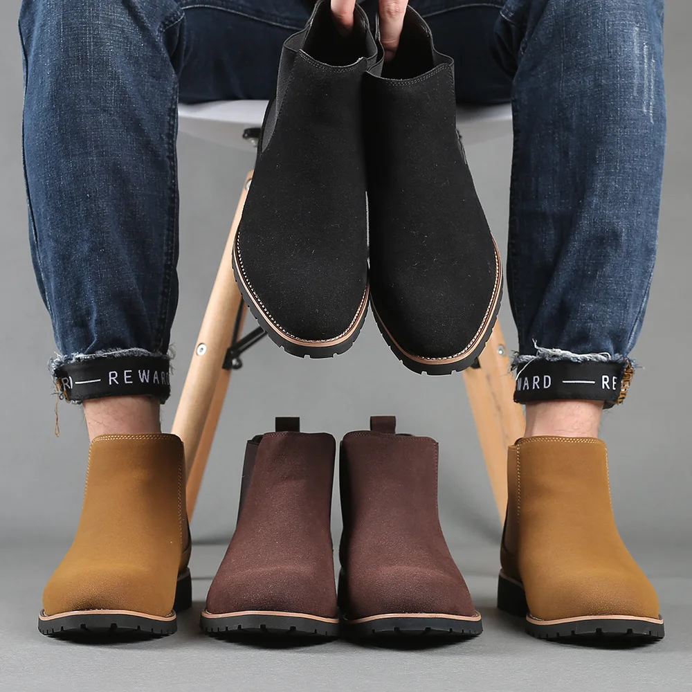 Men Ankle Boots British Style  - Suede Ankle Boot ulasan dan harga