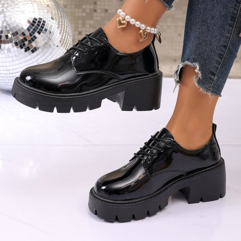 2026 New  Women Spring  Black  - Oxford Lace Up Women ulasan dan harga