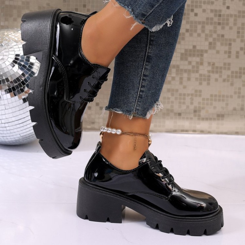 2026 New  Women Spring  Black  - Oxford Lace Up Women ulasan dan harga