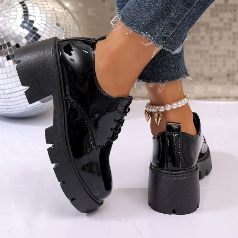 2026 New  Women Spring  Black  - Oxford Lace Up Women ulasan dan harga