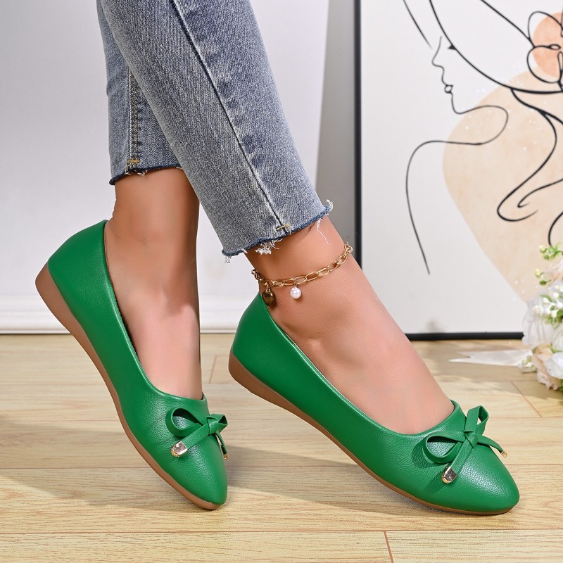 Bow Shallow Mouth Soft Sole Co - Women Shoes Elegant ulasan dan harga
