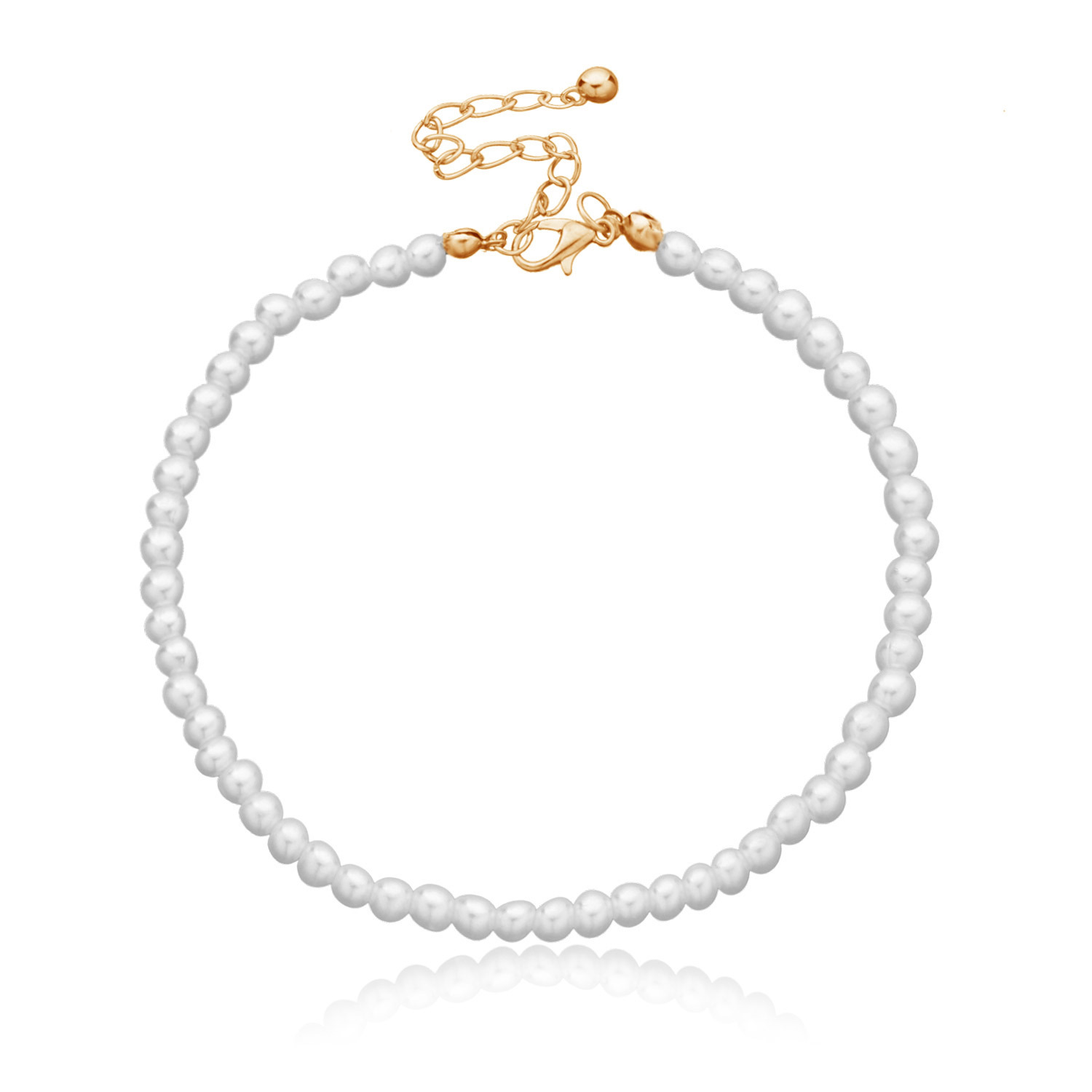 Fashion Pearl Anklet For Women - Gold Chain Sandal ulasan dan harga
