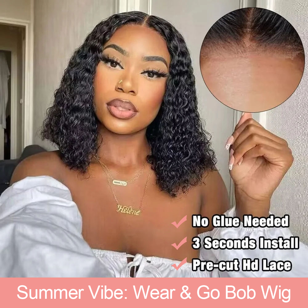 Water Curly Short Bob Wigs 250 - Women'S Shoes Bobs ulasan dan harga