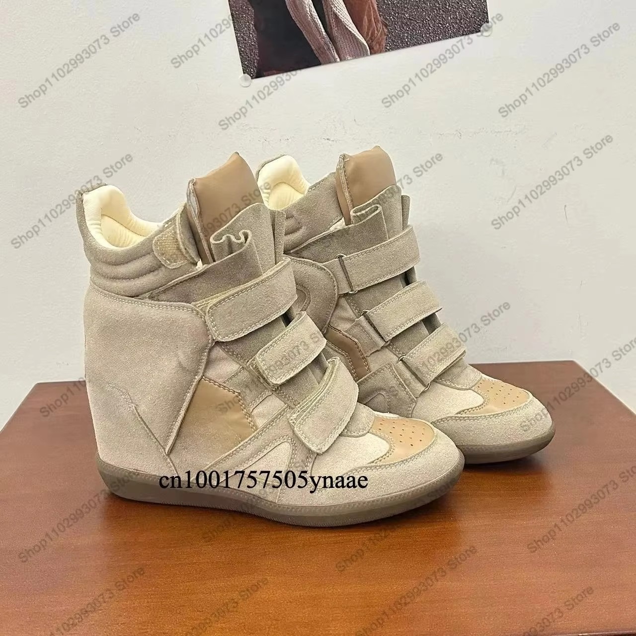 Women Hidden Wedge Heel High‑T - Suede Ankle Boot ulasan dan harga